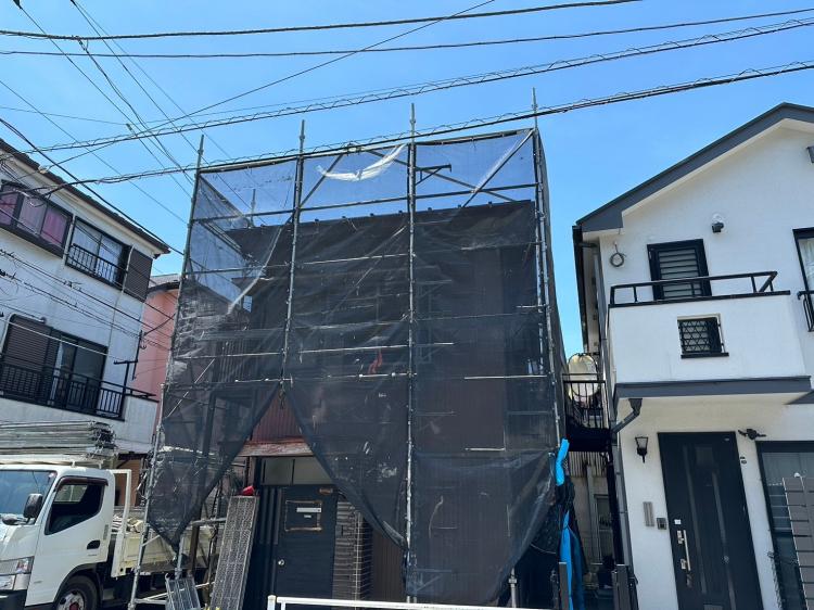 横浜市磯子区U様邸　外壁・屋根塗装工事が着工しました！